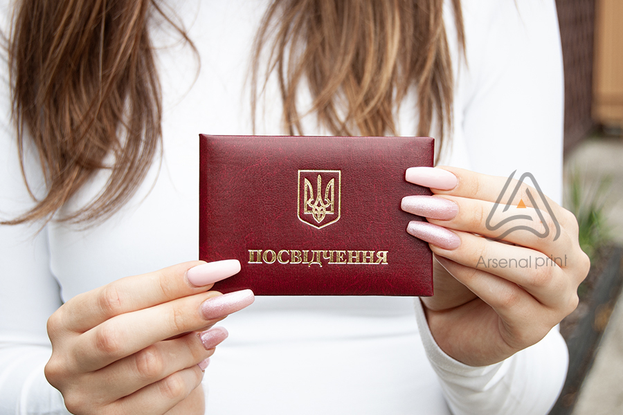 Заготовка Бланк обложка для удостоверений Красная