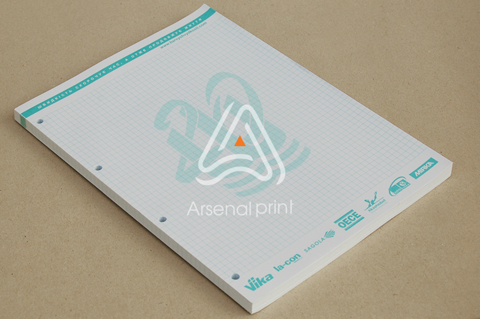 Друк блокнотів без обкладинки