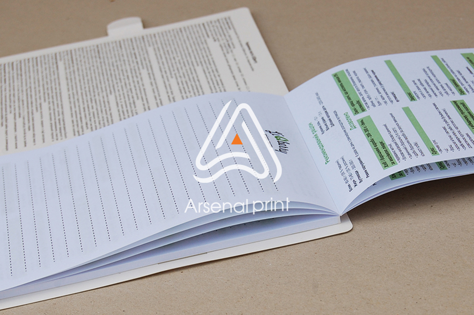 Печать блокнотов с отрывными листами и обложкой