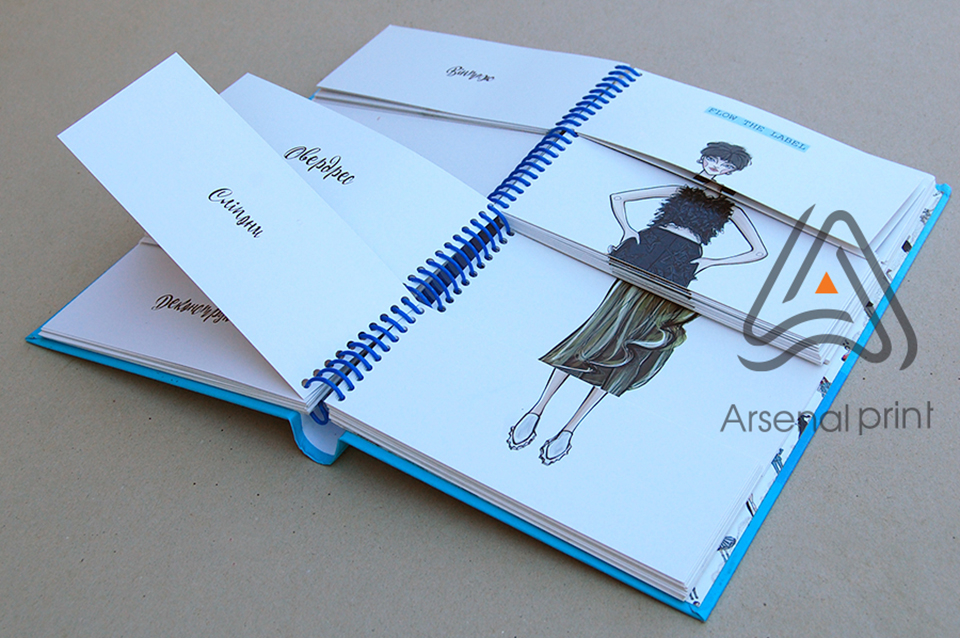 Блокнот - скріплення на спіраль, тверда обкладинка