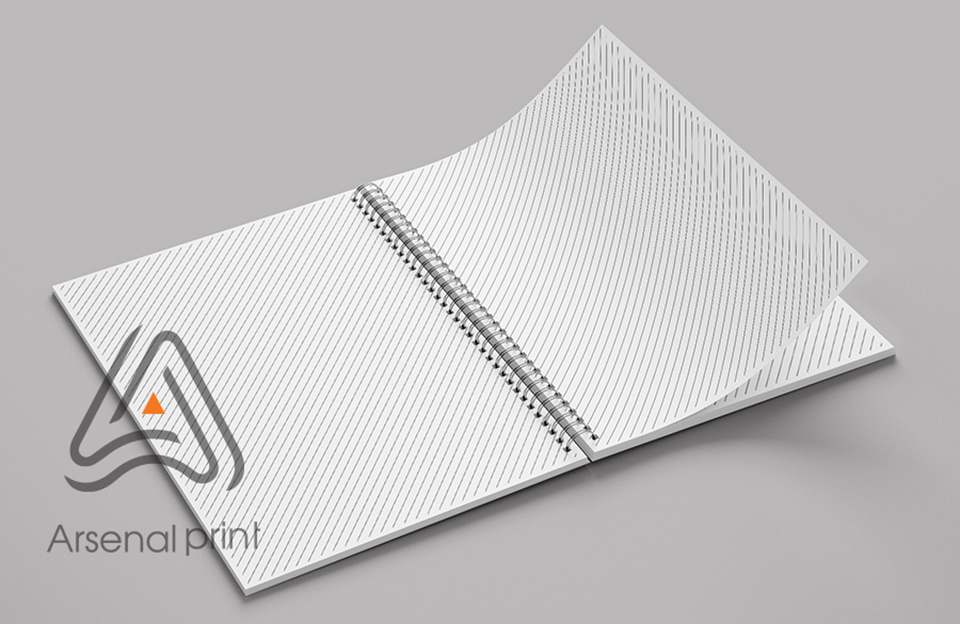 Розліновка блокнота - діагональна лінійка