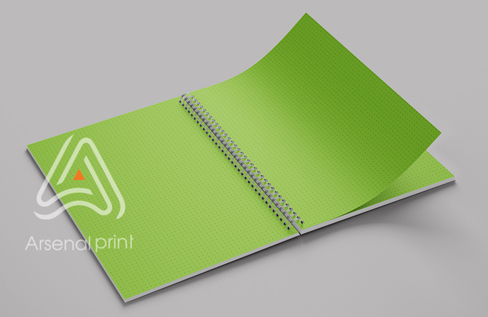 Розліновка блокнота в паралельну крапку, завантажити шаблон