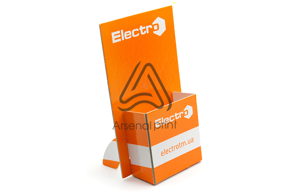 Картонний тримач для листівок та буклетів