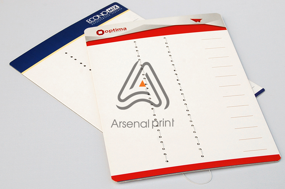 Палітурний картон - сверління отворів під резинку