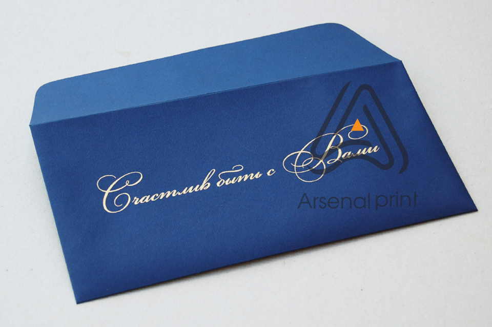 Тиснення на конвертах - дизайнерський папір