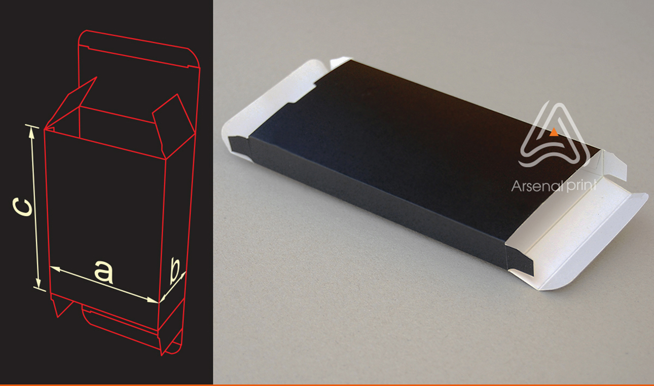 Друк коробок з клапанами на одну сторону