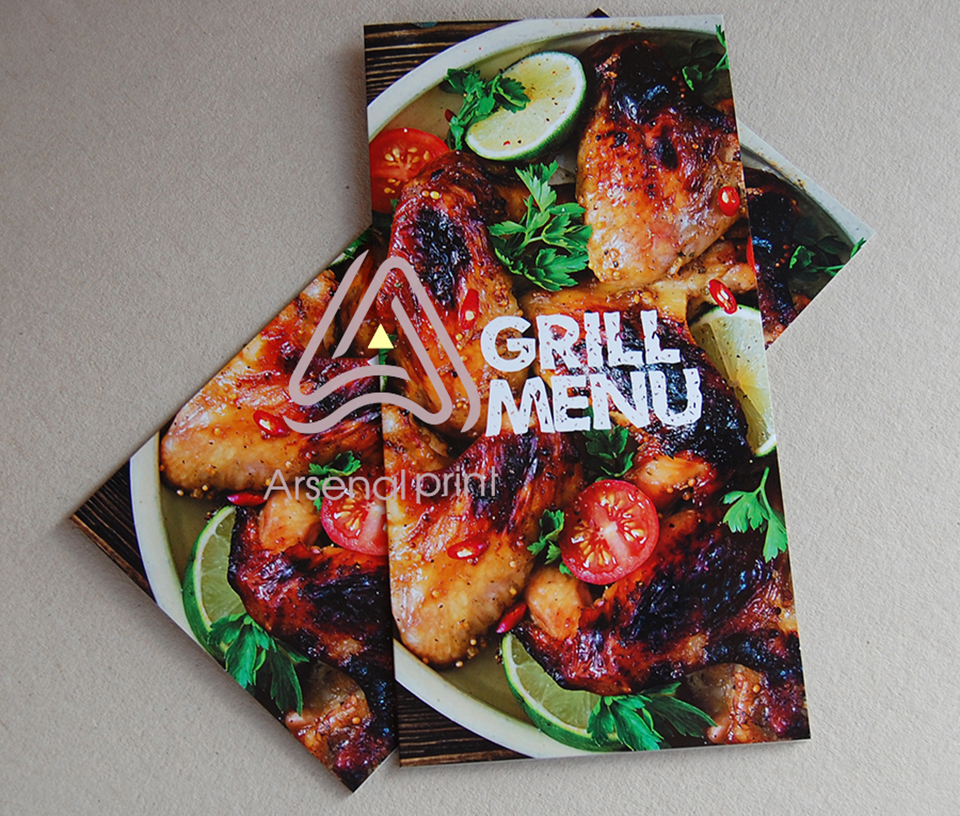 Друк меню на картоні