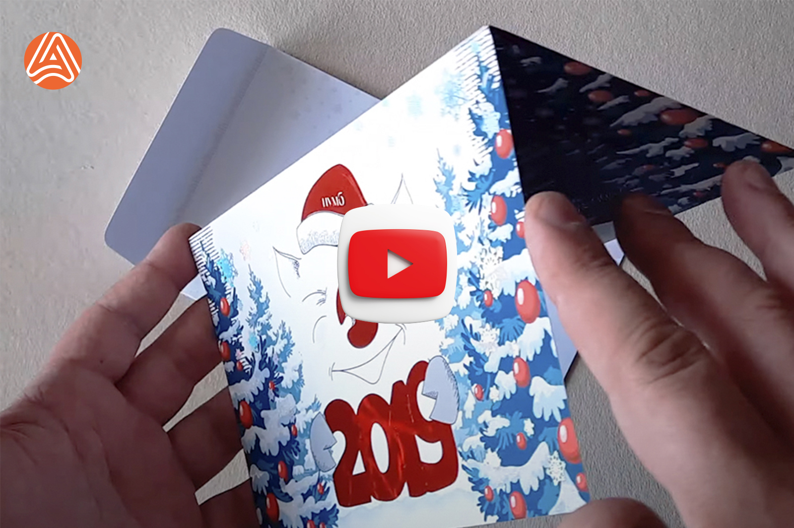 Листівка вітальна з тисненням в конверті