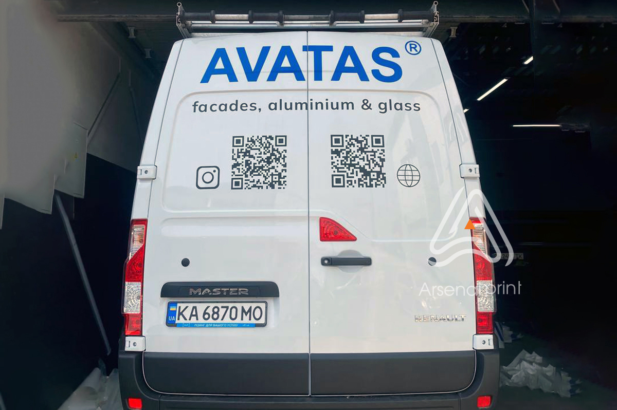 Кольорова Оклейка реклами на мікроавтобус