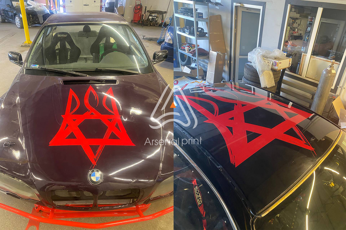 Брендування наліпками бмв