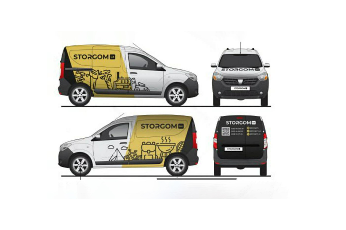 Розробка макетів - Поклейка реклами на авто