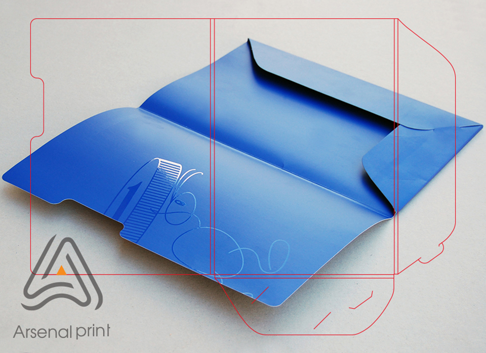 Паперова папка, з бічною висічкою