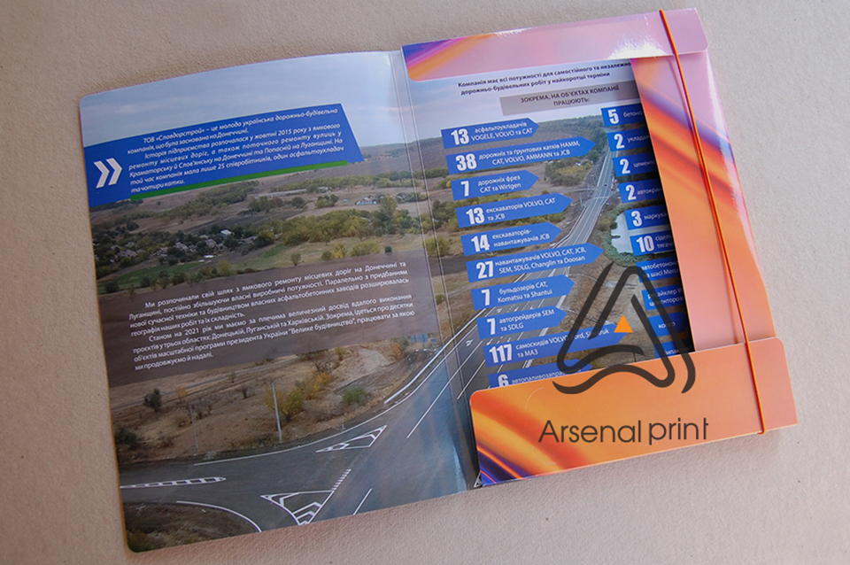 Друк - папок з резинкою