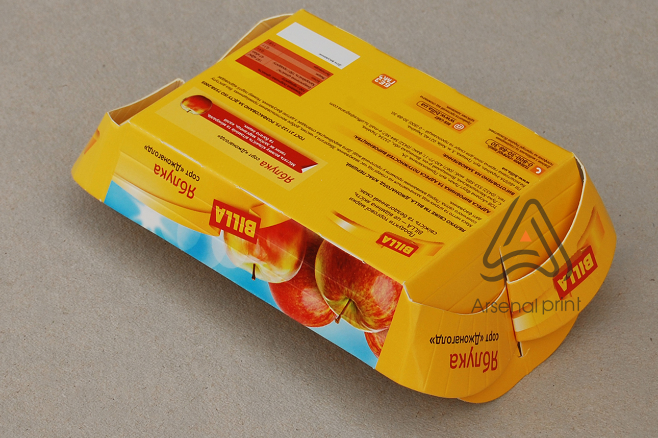 Замовити друк лотка для фасування яблук