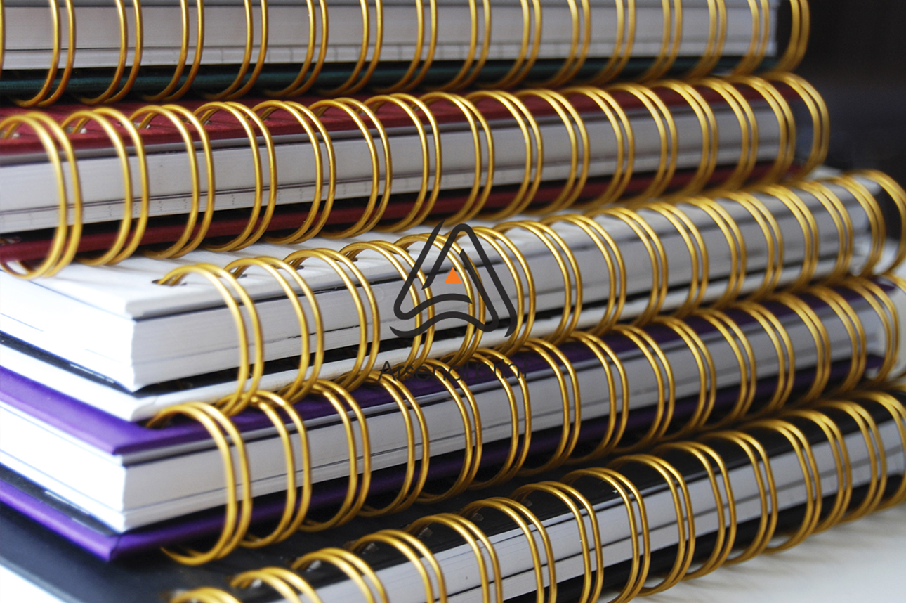 Блокнот - пружина золото