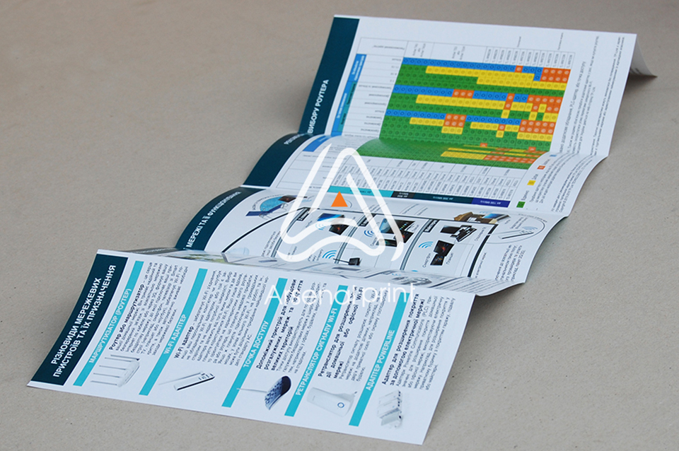 буклет, 5 фальців