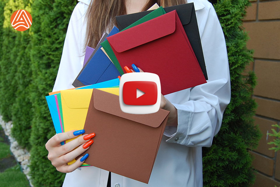 Конверт квадратний дизайнерський папір - 15х15