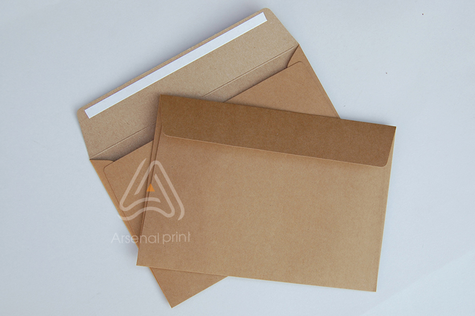 Друк на Конвертах С6 із крафт картону замовити