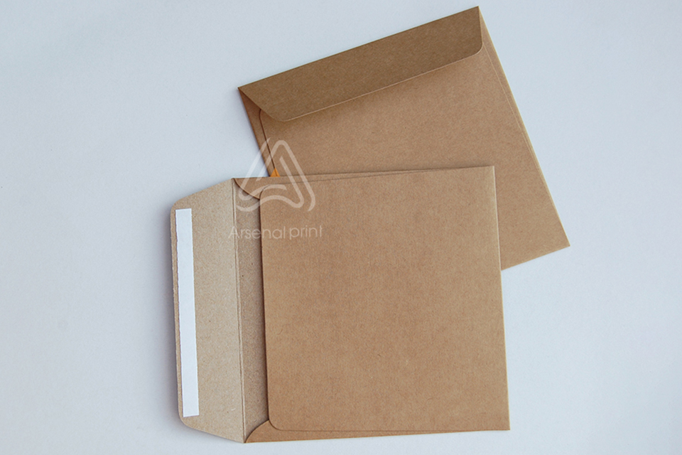 Друк на Конвертах із крафт картону замовити