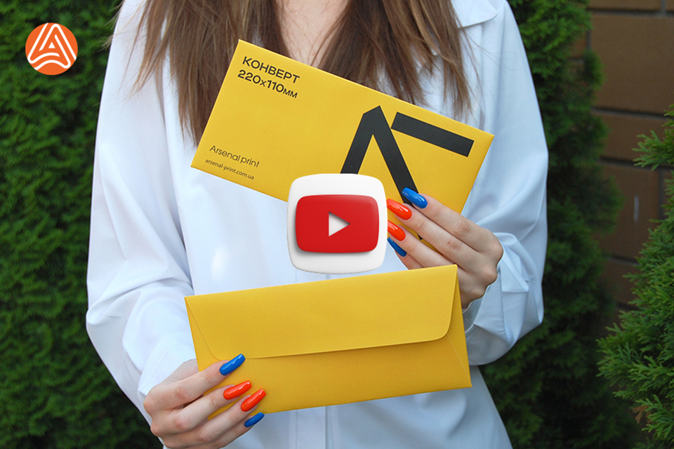 Друк на конвертах Євро - замовити