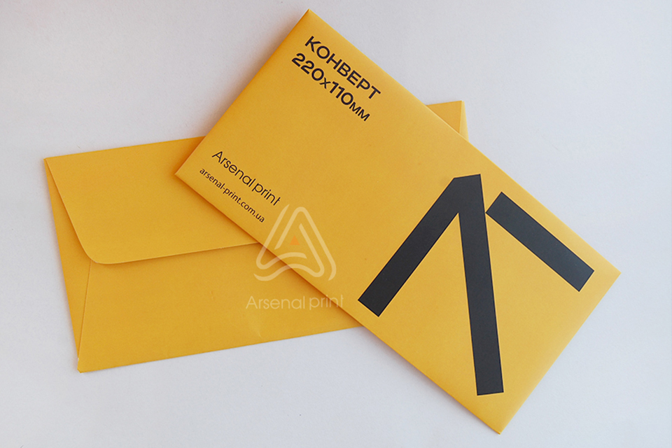 Замовити друк на конвертах євро