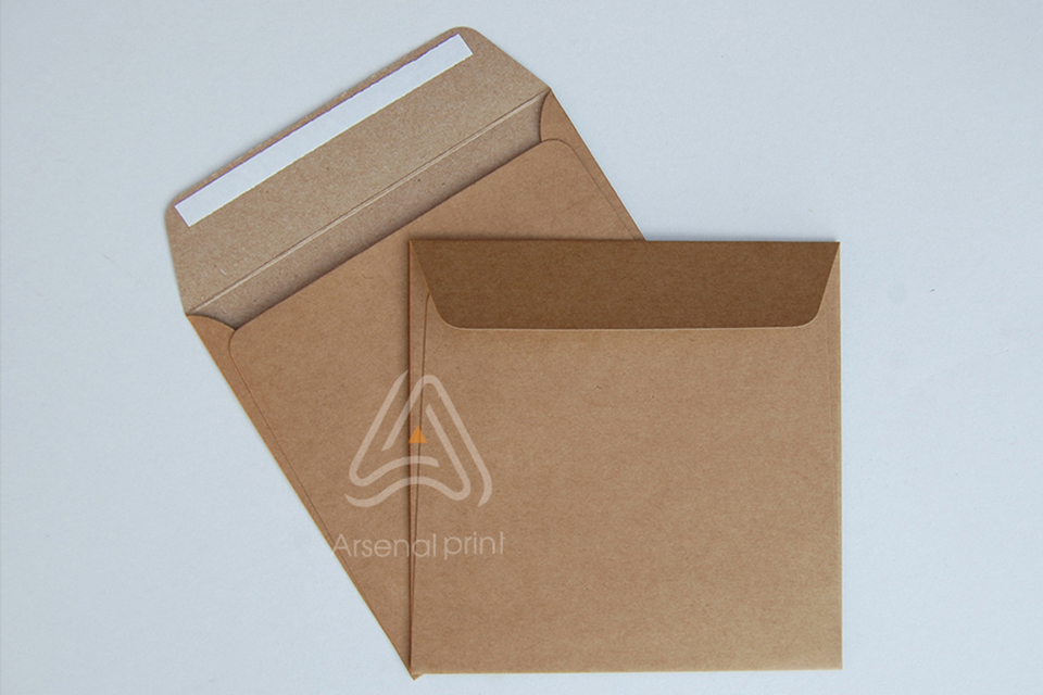 Замовити конверти із крафт картону -друк на конвертах