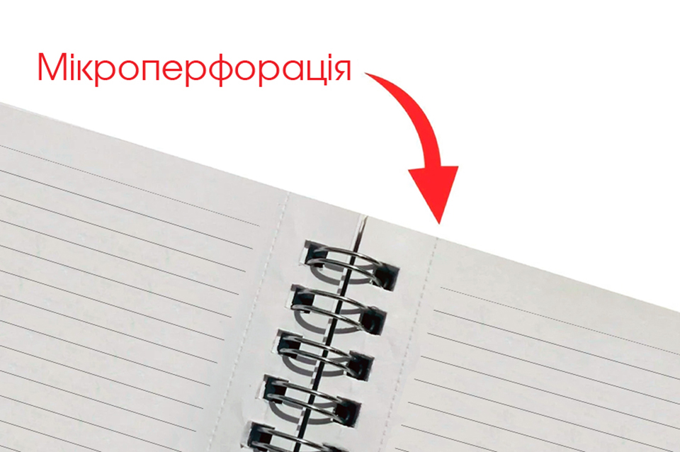 Блоки для блокнота в лінію, мікроперфорація