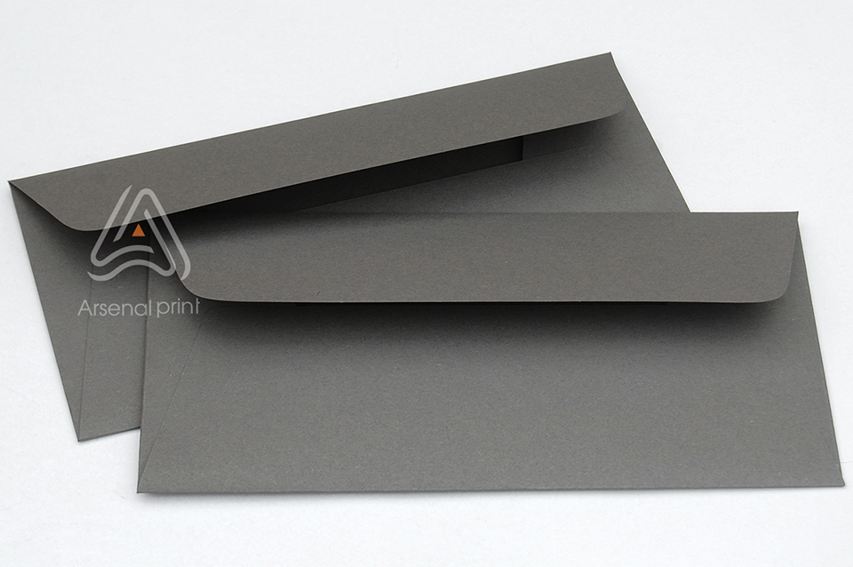 Сірий Евро конверт - дизайнерський картон