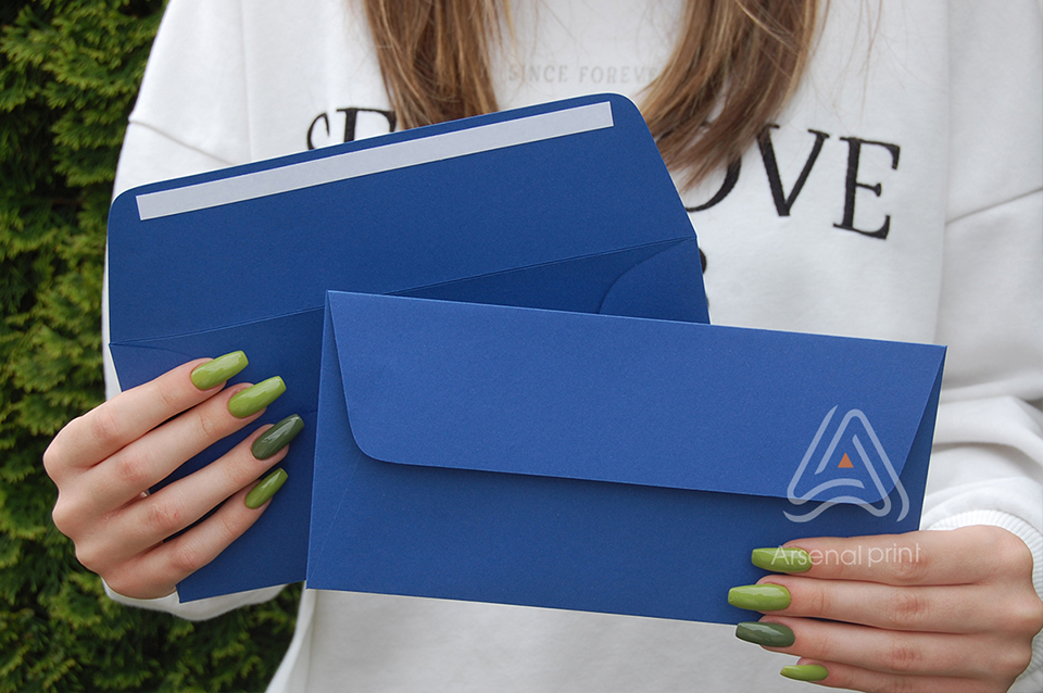 Дизайнерський евро конверт - Синій