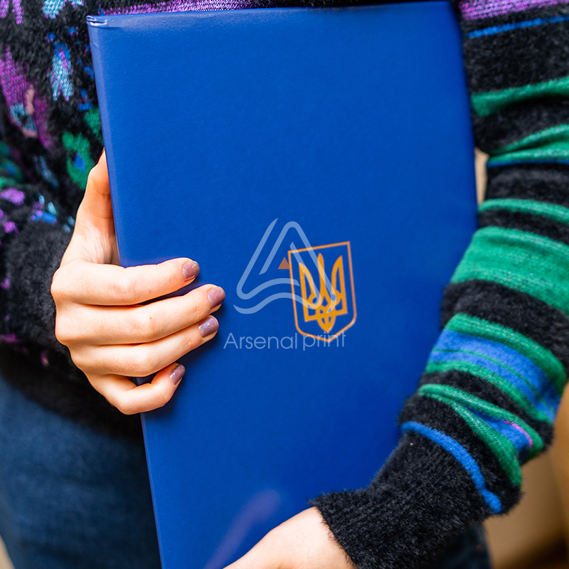 Адресна папка з тисненням ГЕРБ (для А4)