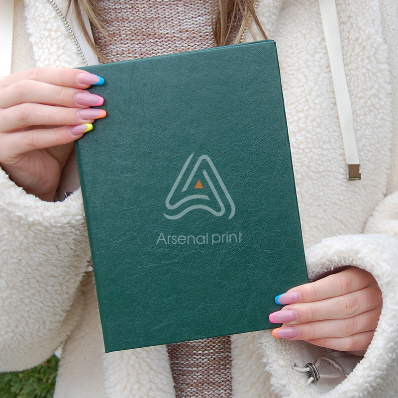 Заготовка обкладинки для Тиснення (Папка А5, Зелена)