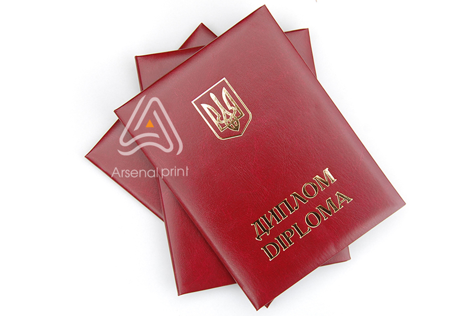 Обкладинка А5 із стрічкою фіксатором для диплома 