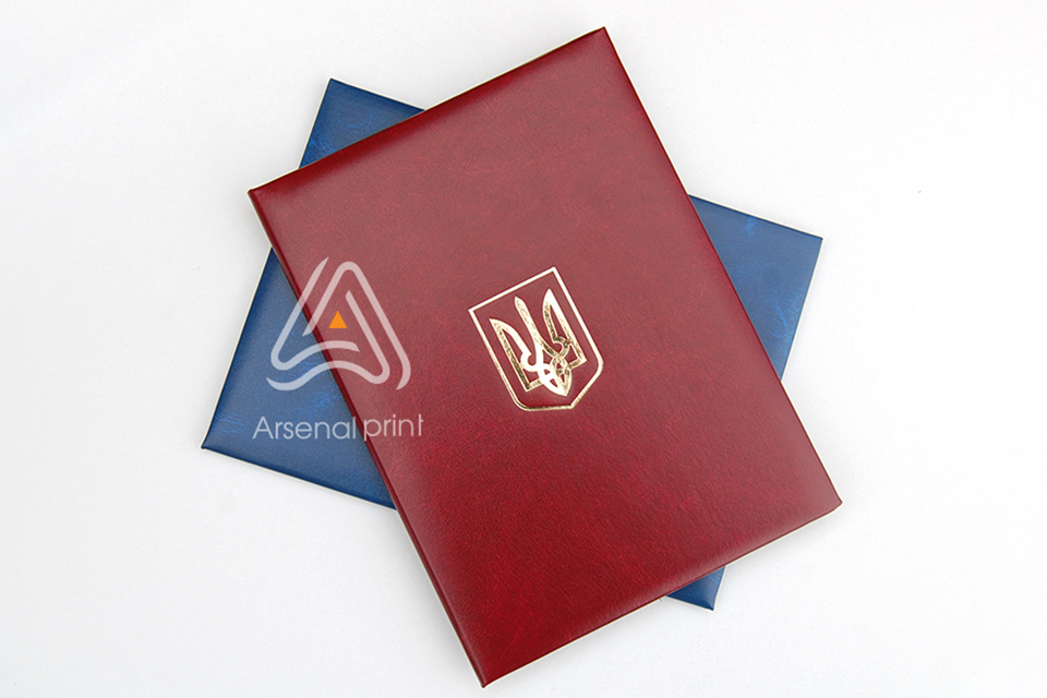 А5 обкладинка для вручення, герб тиснення