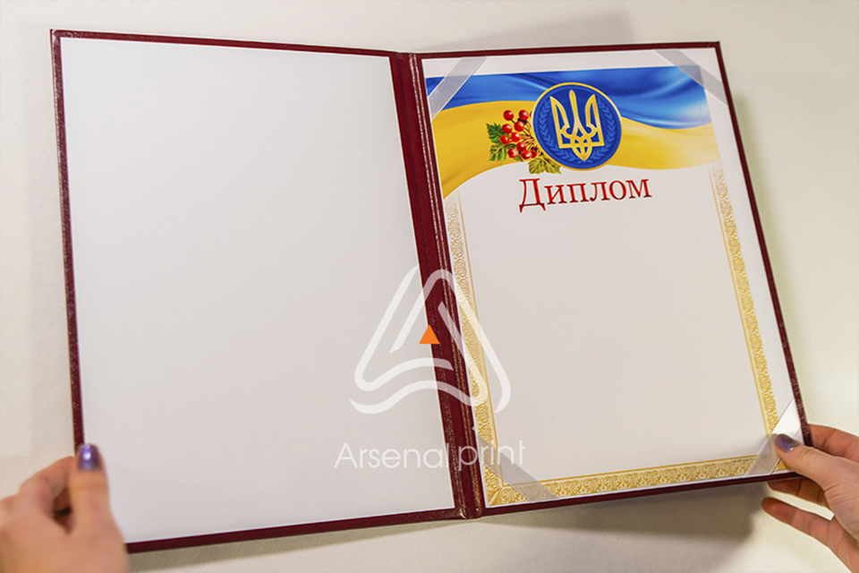 Обложка для грамот, дипломів - Червона - А4