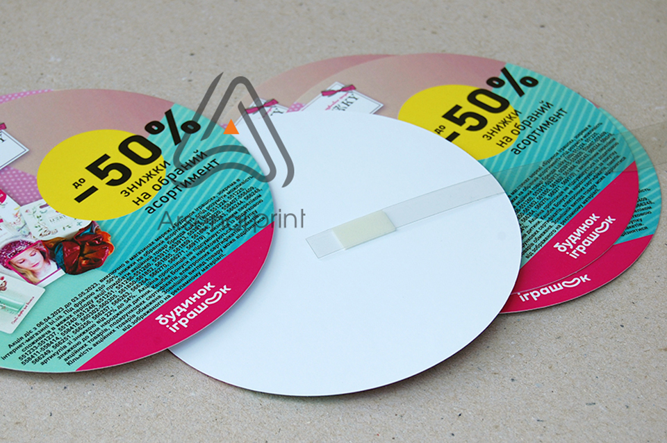 Замовити круглі воблери з пластиковою ніжкою